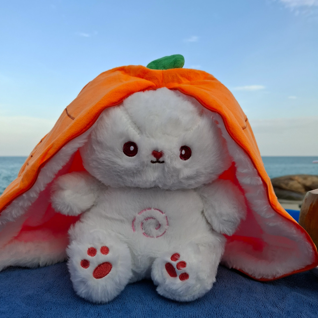 Carrot Bunny | Breathing Plush for Anxiety & Sleep lights of the galaxy