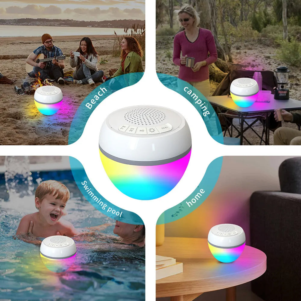 Agua Floating Waterproof Speaker with RGB LED Light lights of the galaxy